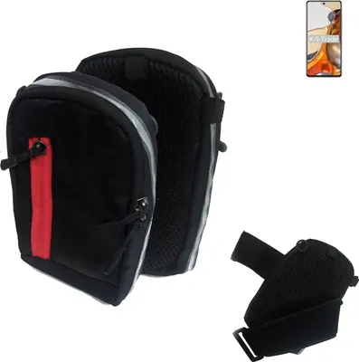 Produktbild von K-S-Trade Outdoor Gürteltasche Holster Umhängetasche kompatibel mit Xiaomi 11T Pro schwarz Handy Tasche Case travelbag Schutz Hülle Handy Hülle