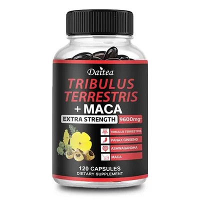 Immagine prodotto di Tribulus Terrestris + Maca (120 capsule) Integratori alimentari, Energia, Resistenza, Vitalità, Salute sessuale