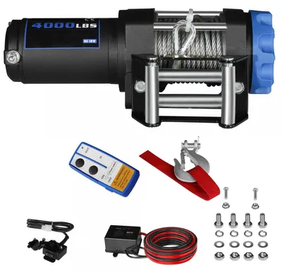 Imagen del producto de Cabrestantes eléctricos de 4000 LBS (1820 kg), 12 V, con control remoto, para remolcar coches, vehículos todoterreno, asistencia en caso de avería, etc.