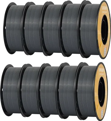 Zdjęcie produktu dla Filament do drukarek 3D KINGROON PETG 1,75 mm, 10 kg szary, Wysoka wytrzymałość, Łatwy do drukowania, Przyjazny dla środowiska, Bez pęcherzyków powietrza, Płynne i precyzyjne drukowanie