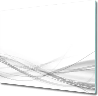 Produktbild von Glas Herdabdeckplatte 60x52 cm Spritzschutz Glasabdeckplatte Schneidebrett Wellen Abstrakt