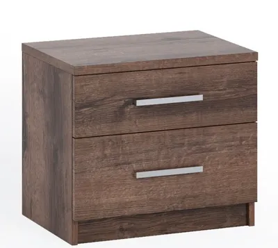 Produktbild von Nachtschrank BONO SNOC 50 cm Eiche monastery kleiner Nachttisch mit zwei Schubladen Schlafzimmer