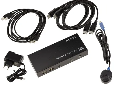 Productafbeelding van Automatische KVM-switch voor 2 PC's met DISPLAYPORT 4K 60Hz en USB-poorten