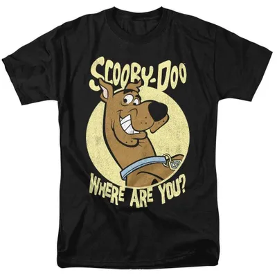 Image de T-shirt Scooby Doo - "Where Are You ?" - Modèle unie pour hommes/femmes (TV36698) (Taille S) (Noir)