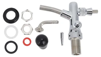 Produktbild von G5/8-Zoll-Gewinde, verchromtes Messing, Edelstahl, verstellbarer Bierhahn, Fasszubehör