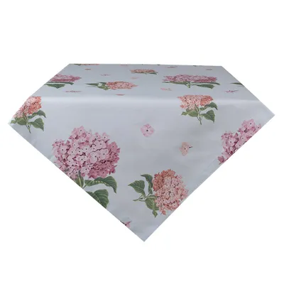 Immagine prodotto di Tovaglia Clayre & Eef 100x100 cm Blu Rosa Cotone Ortensia