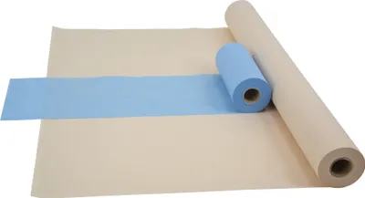 Produktbild von Sensalux Kombi-Set 1 Tischdeckenrolle 1m x 25m creme + Tischläufer 30cm hellblau