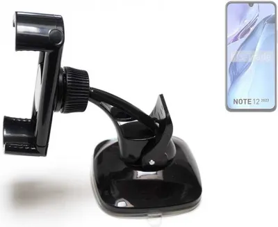 Produktbild von K-S-Trade kompakte Handy-Halterung Windschutzscheibe kompatibel mit Infinix Note 12 2023 Armaturenbrett schwarz Autohalterung KFZ Halter