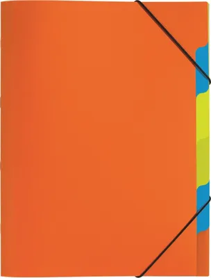 Produktbild von Ordnungsmappe A4 5 Fächer Funky School orange PP Packung mit 10 Stück