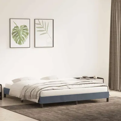 Obrázok produktu pre Rám postele bez matraca Tmavosivá 180x210 cm Zamat