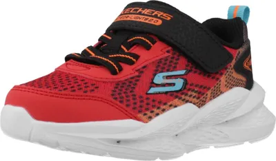 Produktbild von Skechers Kinder-Jungen-Sneaker-Slipper-Klettschuh METEOR-LIGHTS 2.0 Rot-Schwarz-Orange-Weiß, Farbe:rot, EU Größe:26