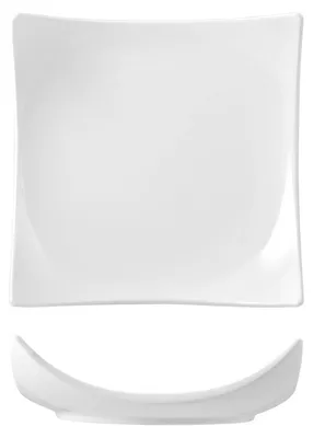 Obrázok produktu pre H&h porcelánový tanier štvorcový, 22,5x22,5 cm, biely