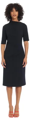 Produktbild von Maggy London Damenkleid, Kleid mit Seitenfalte, asymmetrischem Ausschnitt und El