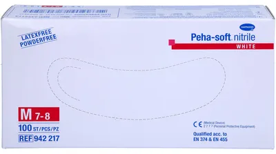 Immagine prodotto di Sottoguanto Peha-soft in nitrile bianco M unst.pfr, 100 pezzi HAS
