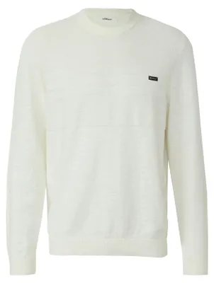 Produktbild von s.Oliver 2171739.0200.L, Pullover, Männlich, Cremefarben, L, Leger, Multi-Muster