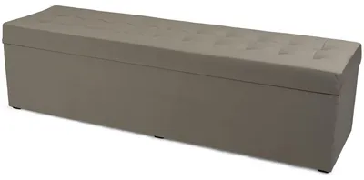 Obrázok produktu pre MG Design, šedá taburetka s úložným priestorom, 45x160 cm - objem úložného priestoru 190 litrov, nosnosť do 300 kg, jemná a lesklá, ľahko sa udržiava, vhodná do obývačky a predsiene