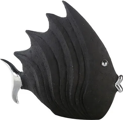 Produktbild von Casablanca by Gilde Dekofigur Figur Fisch schwarz H. 26 cm,49593