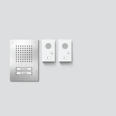 Obrázek produktu pro Siedle Set CLAB 850-2 E/W Audio-Set Classic Edelstahl/Weiß