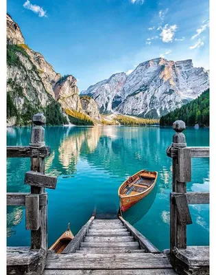 Image de Puzzle le lac de braies 500 pieces - collection paysage - clementoni - 35538
