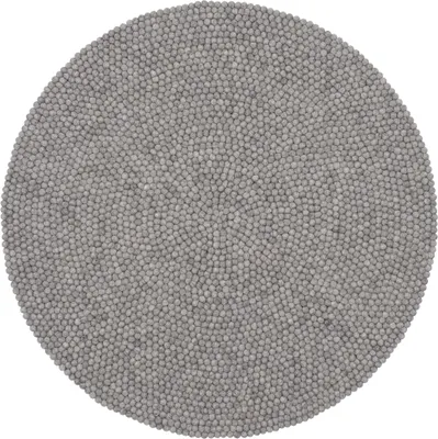 Produktbild von Mono Filzkugelteppich Rund ø 250 cm Grau