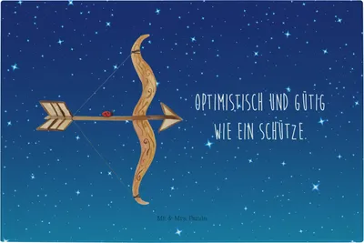 Produktbild von Mr. & Mrs. Panda Schneidplatte Glas Sternzeichen Schütze - Sternenhimmel Blau - Geschenk, Küchenbrett, Schneidbrett, Geburtstag Dezember, Schneideplatte, Hackbrett