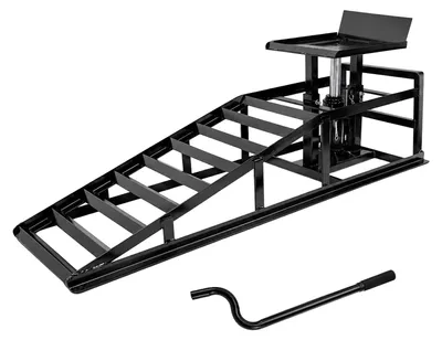 Produktbild von Auffahrrampe mit hydraulischem Wagenheber 2000 kg höhenverstellbar 24-36 cm mit Sicherheitsventil