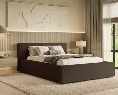 Obrázek produktu pro Čalouněná postel Chilly Lugano hnědá 180x200cm s úložným prostorem - moderní design