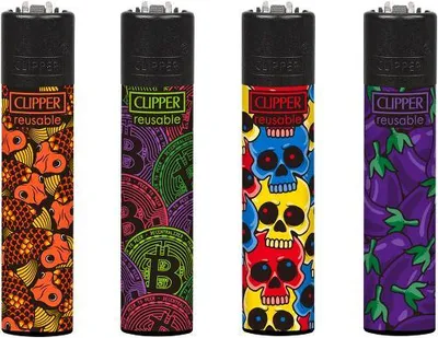 Produktbild von Clipper Feuerzeuge 4er Set: Mixed Pattern #2