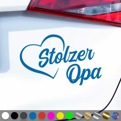 Produktbild von PantherPixel Stolzer Opa Aufkleber Großeltern Enkelkinder Sticker Auto Geschenkidee Farbe Blau