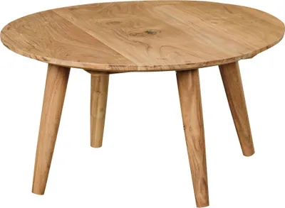 Produktbild von Couchtisch BOHA Massivholz Akazie | Wohnzimmertisch rund Ø75