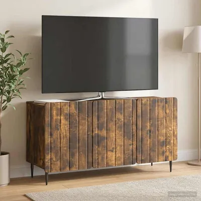 Zdjęcie produktu dla Szafka pod telewizor vidaXL, dąb wędzony, 99 x 34,5 x 52 cm, materiał drewnopochodny