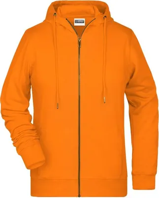 Produktbild von Sweat-Jacke mit Kapuze und Reißverschluss orange, Gr. XL