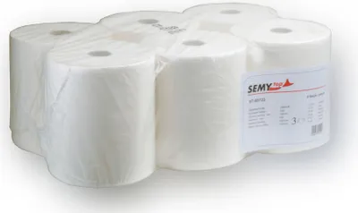 Produktbild von SemyTop Handtuchrolle, 3-lagig, 100% Zellstoff, 6 Rollen, ST-88723