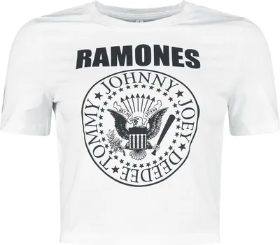 Produktbild von Ramones T-Shirt Damen Original Crest weiß XS