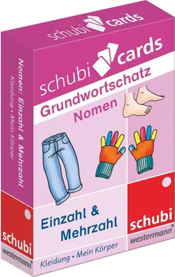 Produktbild von Westermann Schubicards Lernspiel Pluralformen 1 für die Mehrzahlbildung im Deutschen
