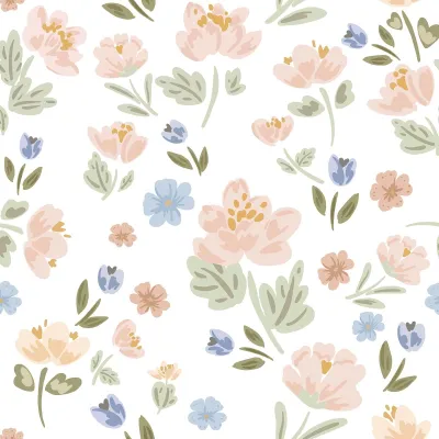 Produktbild von Selbstklebende Tapete mit Blumenmuster