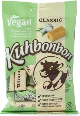 Produktbild von Kuhbonbon Vegan Caramel - veganes Karamellbonbon 165g
