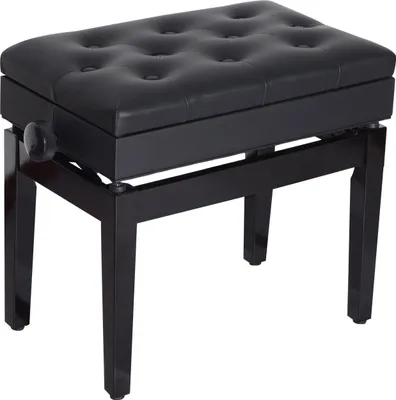 Produktbild von Klavierbank Stauraum Schminkhocker Höhenverstellbar 54,5X33X48-58Cm