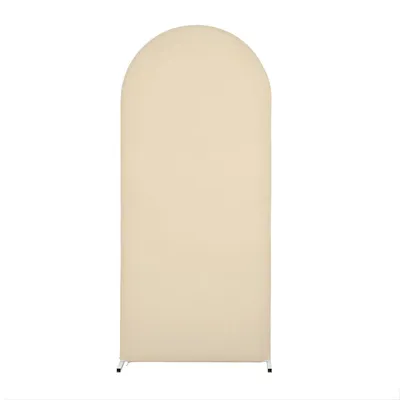 Produktbild von Hochzeitsbogen Bezug 120x220 cm – Elastischer Elasthan Bogenhusse für Rundbogen Hintergrundgestell – Hochzeitsdekoration Champagne