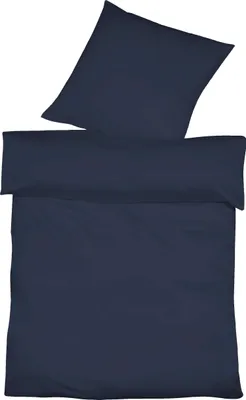 Produktbild von Fleuresse Halbleinen Bettwäsche Provence 135x200 cm + 80x80 cm navy