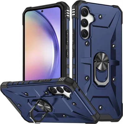 Produktbild von Samsung Galaxy A54 Hülle - Coverup Heavy Duty Back Cover mit Ring Kickstand - Blau
