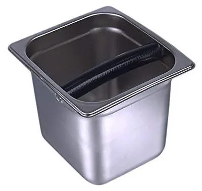 Edelstahl Klopfbox für Kaffeesatz, 17,5 x 16 x 10 cm