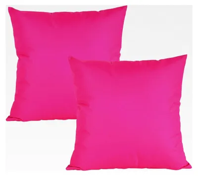 Produktbild von 2er Set Outdoor Kissenhüllen 50x50cm Wasserabweisend Sitzkissen Lounge Kissen Gartenstuhl Lotus Effekt, Farbe: Pink