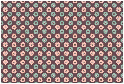 Produktbild von Wallario Wandbild aus Acryl, 90 x 60 cm, freischwebende Optik - Muster mit grünen und rosa-farbenen Blüten