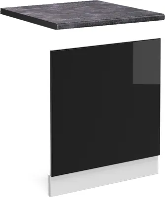 Produktbild von Frontblende Vicco R-Line Schwarz Hochglanz 60 cm , AP Anthrazit, Model 46549