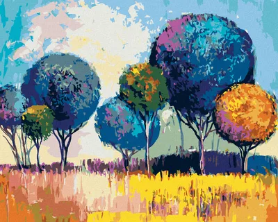 Immagine prodotto di Zuty - Dipingere con i numeri - BOSCO DI FOGLIAZIONE, 40x50 cm, tela tesa su telaio