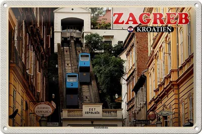 Produktbild von Blechschild Reise 30x20cm Zagreb Kroatien St. Markus Kirche