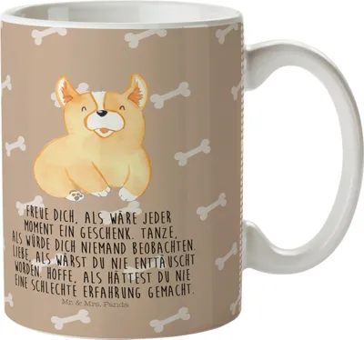 Produktbild von Mr. & Mrs. Panda Pott Corgie - Hundeglück - Geschenk, Kunststoffbecher, Kinderbecher, Hund, Plastikbecher, Spruch, Sprüche, Kindergarten Becher, Lebensfroh, Corgi