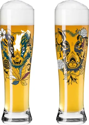 Immagine prodotto di Set Di Bicchieri Da Birra Di Frumento Brauchzeit #7, #8 Di Petra Mohr