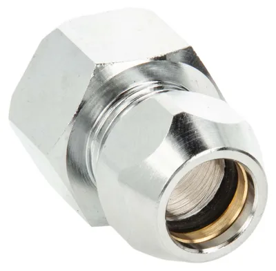 Produktbild von tecuro gerade Quetschverschraubung Ø 12 mm x G 1/2 Zoll Innengewinde, Messing verchromt